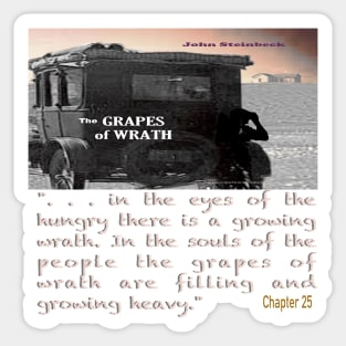 The Grapes of Wrath image and text Sticker